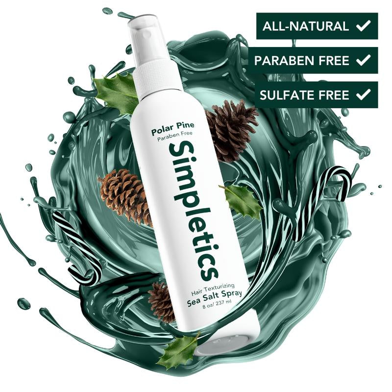 Simpletics Sea Salt Spray | Texturizing Haircare for Fluffy, Voluminous Hair | Phthalate, Paraben & Sulfate-Free | 5 Simple Ingredients | Lightweight Hold & Natural Texture | 8Oz