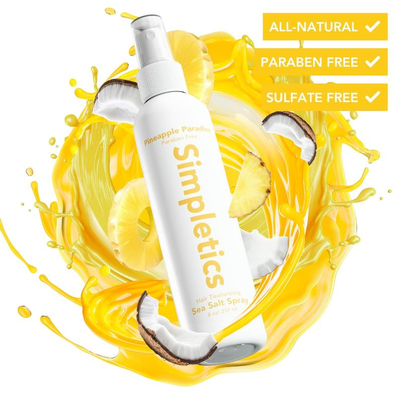 Simpletics Sea Salt Spray | Texturizing Haircare for Fluffy, Voluminous Hair | Phthalate, Paraben & Sulfate-Free | 5 Simple Ingredients | Lightweight Hold & Natural Texture | 8Oz