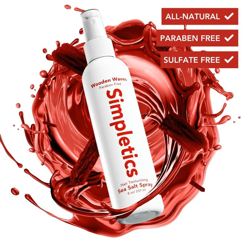 Simpletics Sea Salt Spray | Texturizing Haircare for Fluffy, Voluminous Hair | Phthalate, Paraben & Sulfate-Free | 5 Simple Ingredients | Lightweight Hold & Natural Texture | 8Oz