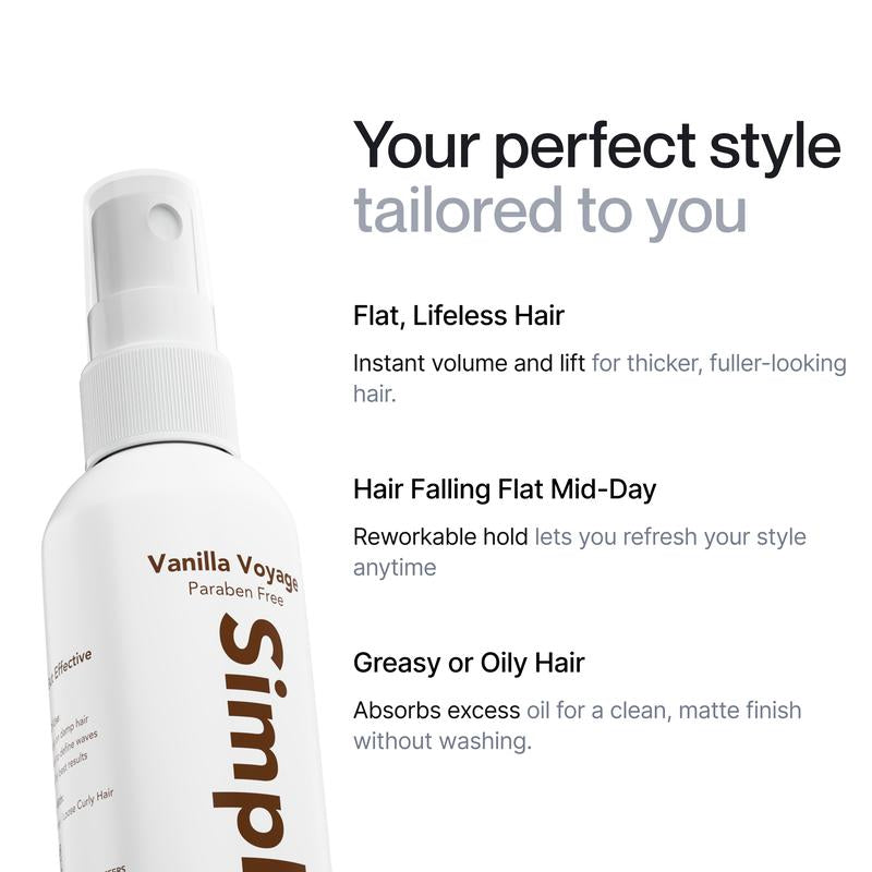 Simpletics Sea Salt Spray | Texturizing Haircare for Fluffy, Voluminous Hair | Phthalate, Paraben & Sulfate-Free | 5 Simple Ingredients | Lightweight Hold & Natural Texture | 8Oz