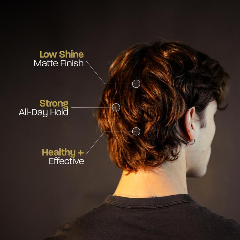 BASED Hair Clay - Strong Hold Matte Finish 3Oz Jar Non-Toxic Shea Butter Beeswax Essential Clays Best Seller
