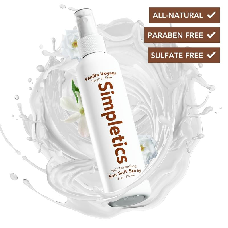 Simpletics Sea Salt Spray | Texturizing Haircare for Fluffy, Voluminous Hair | Phthalate, Paraben & Sulfate-Free | 5 Simple Ingredients | Lightweight Hold & Natural Texture | 8Oz